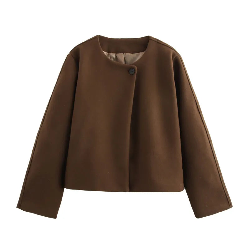 Amber | Elegante Wolblazer met Knoop