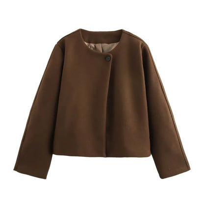 Amber | Elegante Wolblazer met Knoop