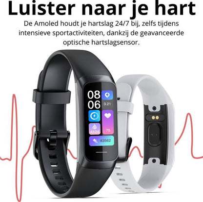 Lichte Amoled Smart Watch Heren 2023 Smart Band Vrouwen Hartslag Bloed Smartwarch Waterdicht Smart Armband Sport Fitness Tracker