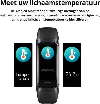 Lichte Amoled Smart Watch Heren 2023 Smart Band Vrouwen Hartslag Bloed Smartwarch Waterdicht Smart Armband Sport Fitness Tracker