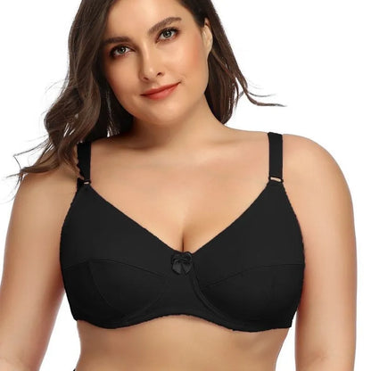 Beauwear Damesbeugel Plus Size Bh Volledige Dekking Niet-Gewatteerde Beha-Minimizer Ondergoed 36-52 D E F Kleur Zwart Nude Bh