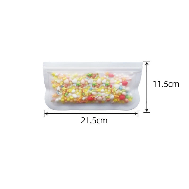 10pcs Silicone Food Storage Containers Leakproof Containers Reusable Stand Up Zip Shut Bag Fresh Bag Food Storage Bag Fresh Wrap