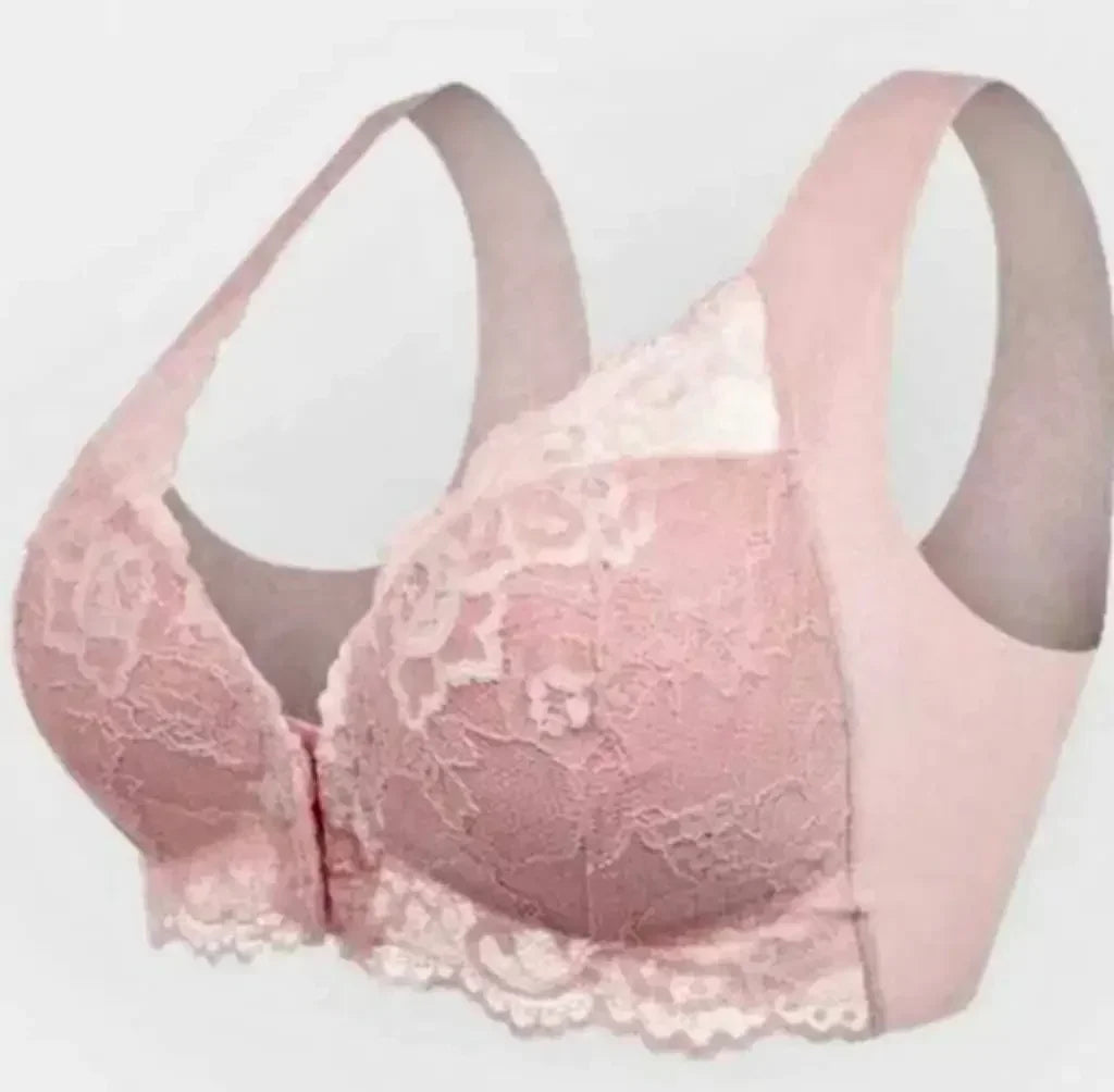 2023 New No Rims Front Buckle Large Sexy Lace Lingeries Women Bras Vest Comfortable  Sleep Plus Size L 8XL Lady's Underwear