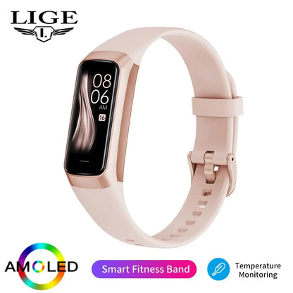 Lichte Amoled Smart Watch Heren 2023 Smart Band Vrouwen Hartslag Bloed Smartwarch Waterdicht Smart Armband Sport Fitness Tracker