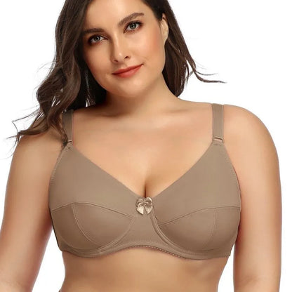 Beauwear Damesbeugel Plus Size Bh Volledige Dekking Niet-Gewatteerde Beha-Minimizer Ondergoed 36-52 D E F Kleur Zwart Nude Bh