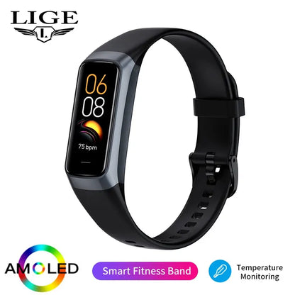 Lichte Amoled Smart Watch Heren 2023 Smart Band Vrouwen Hartslag Bloed Smartwarch Waterdicht Smart Armband Sport Fitness Tracker