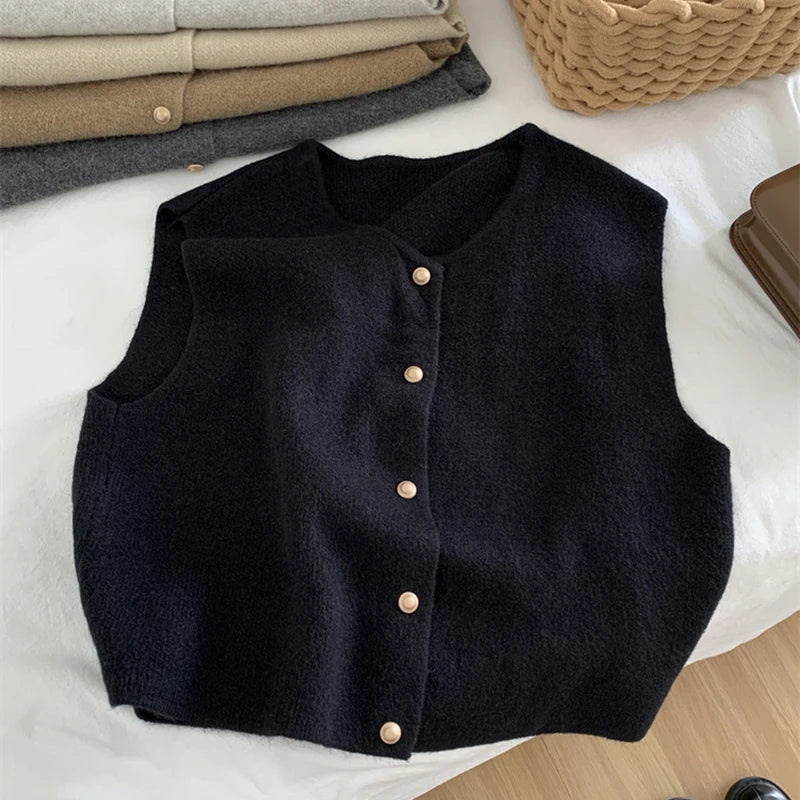 Elegant Koreaanse Gebreide Cardigan Top
