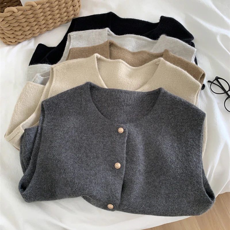 Elegant Koreaanse Gebreide Cardigan Top