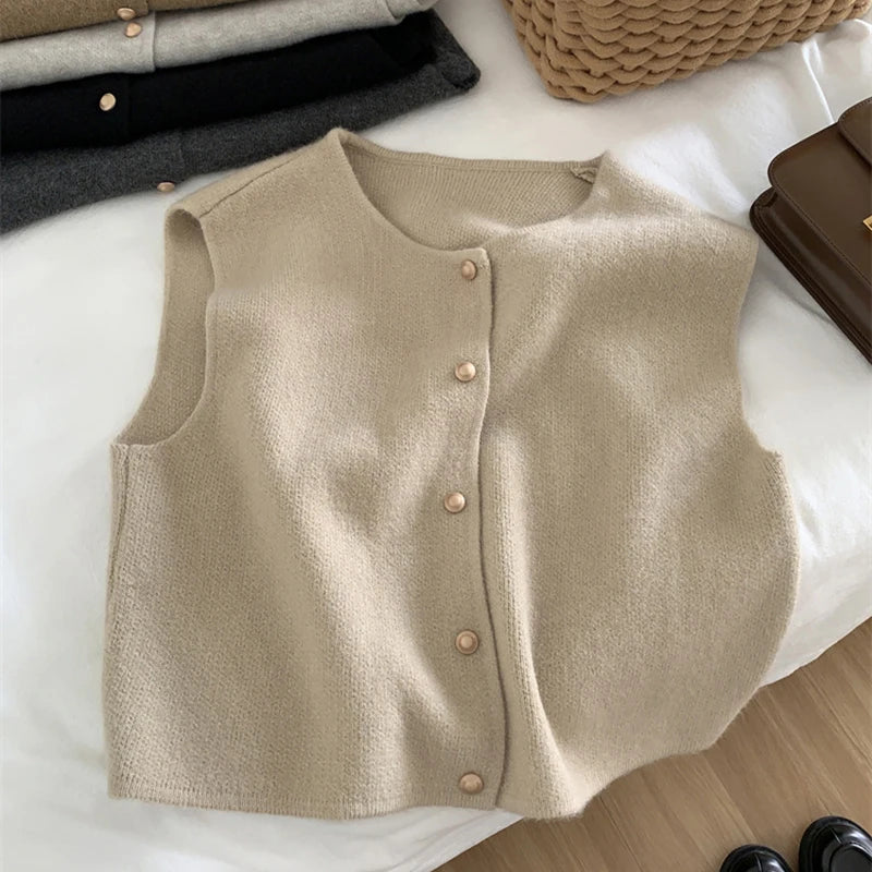 Elegant Koreaanse Gebreide Cardigan Top